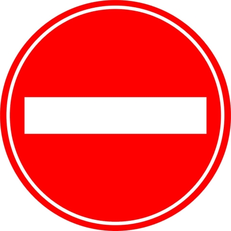 Zakaz wjazdu - znak drogowy - naklejki scienne -szablon malarski - kod ED542