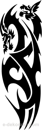 Smok - chiński - dragon - naklejka scienna - szablon malarski - kod ED461