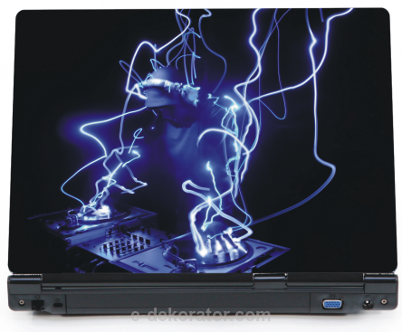 DJ elektro - naklejka na laptopa lapka - ED761