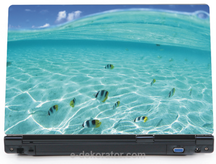 Rybki w oceanie - naklejka na laptopa lapka - ED814
