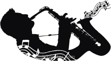 Saksofonista - The Saxophonist - Naklejka ścienna - Szablon malarski - kod ED328