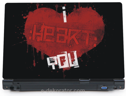 Heart - naklejka na laptopa lapka - ED796