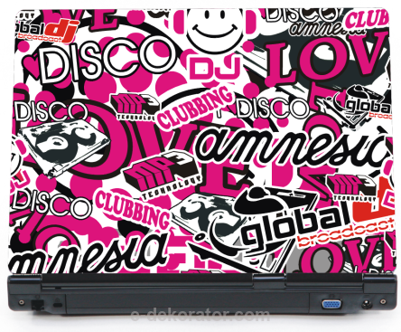 Disco graffiti- naklejka Bombstick na laptopa lapka lapa - ED729
