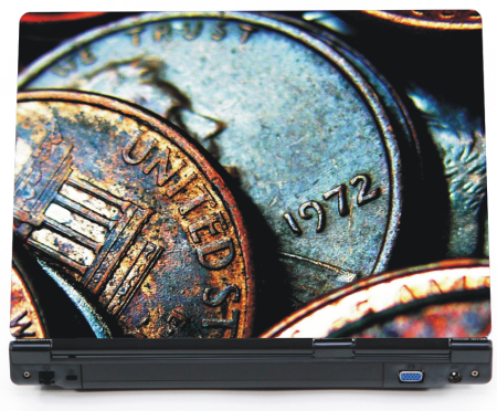 Stare monety - naklejka na laptopa lapka -ED724