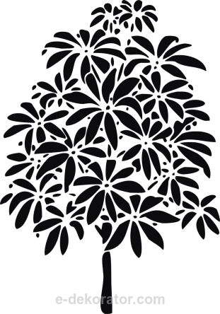 Bambusowiec - drzewko - naklejka scienna - szablon malarski - kod ED347
