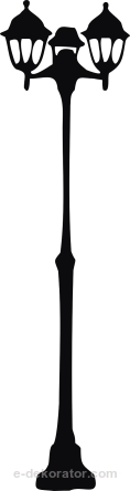 Latarnia retro - lampa - naklejka scienna - szablon malarski - kod ED428
