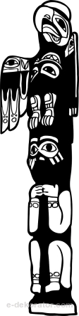 Rzeźba egipska - bogowie egipscy - naklejka scienna - szablon malarski - kod ED470