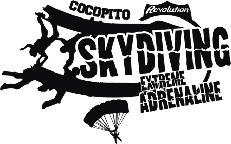 Skydiving extrime - naklejka scienna - szablon malarski - kod ED435