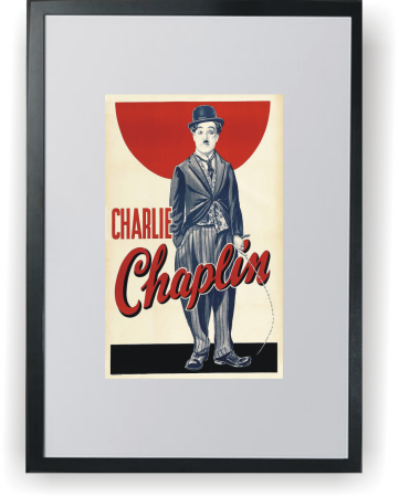 Charlie Chaplin Red Scene - plakat a3 w ramce