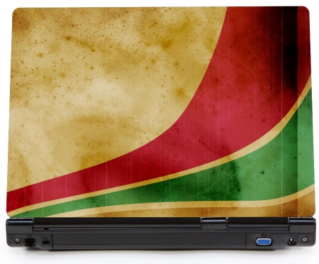 Stara kartka papieru ślaczek flaga pustynia - naklejka na laptopa lapka - kod ED592