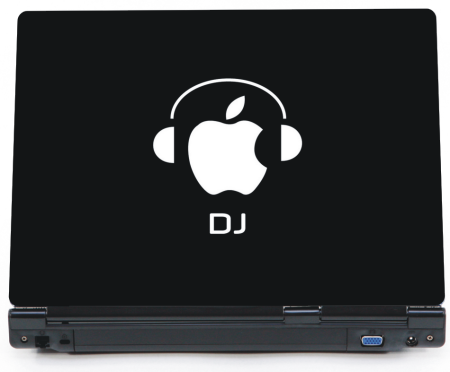 DJ jabłko - naklejka na laptopa lapka - ED758