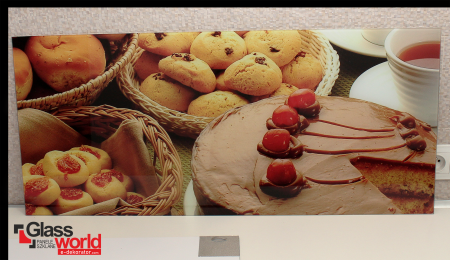 04EDK Panel ścienny Ciasteczka w koszyku wiklinowym z tortem czekoladowym