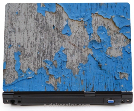 Stara deska płyta odpadająca farba - naklejka na laptopa lapka - kod ED656