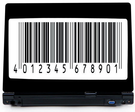 Kod kreskowy BARCode - naklejka na laptopa - kod ED576