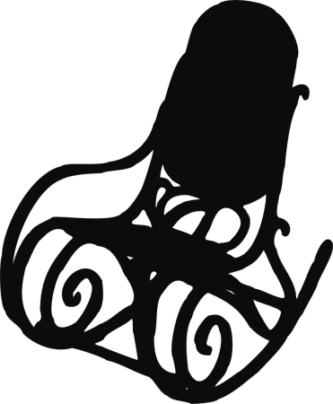 Fotel bujany - Babciny - naklejka scienna - szablon malarski - kod ED370