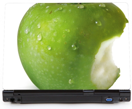Jabłko ugryzione - naklejka na laptopa lapka - kod ED601