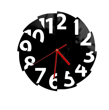 Zegar ścienny CUT Numbers - 34x34cm