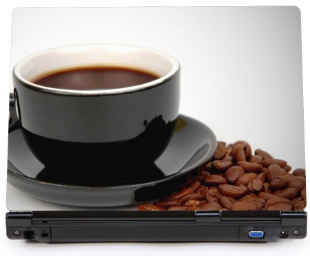 Kawa coffe - naklejka na laptopa lapka - kod ED673