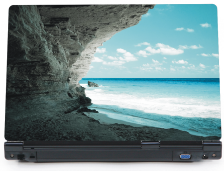 Jaskinia na plaży - naklejka na laptopa lapka - ED798