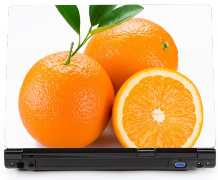 Pomarańcze - naklejka na laptopa lapka - kod ED681