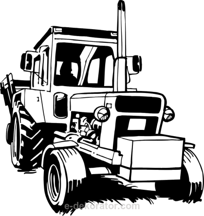 Traktor - naklejki scienne - szablon malarski  - kod ED487