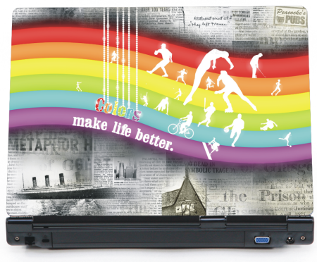  Colors make life better - naklejka na laptopa lapka - ED726