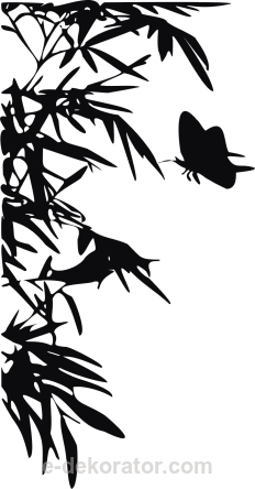 Polana -leśna - motylek - naklejka scienna - szablon malarski - kod ED396