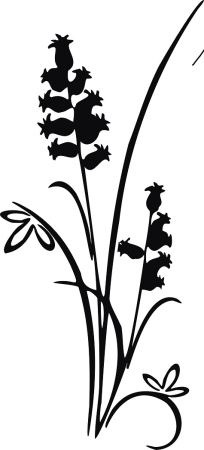 Dzwoneczki - wizanka kwiatków - naklejka scienna - szablon malarski - kod ED390