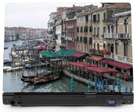 Wenecja gondole - naklejka na laptopa lapka - kod ED597