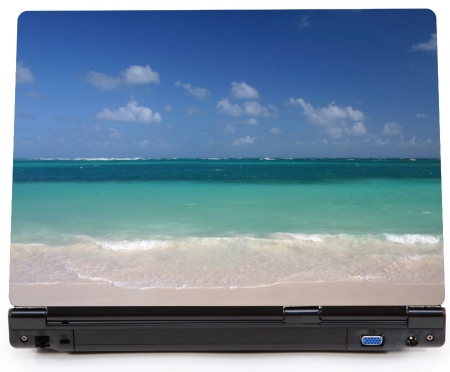 Morze ocean plaża - naklejka na laptopa lapka - kod ED626