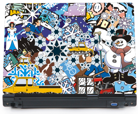 Snow time - naklejka Bomb-Stickers na laptopa lapka - ED751