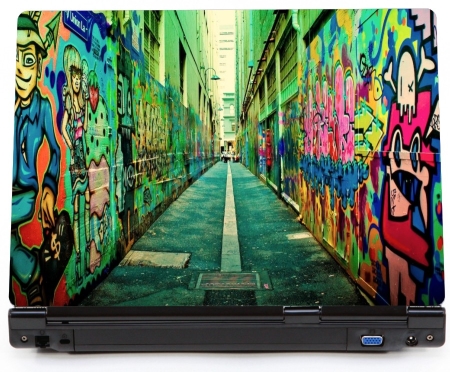 Droga graficzna grafitii - naklejka na laptopa lapka - kod ED591