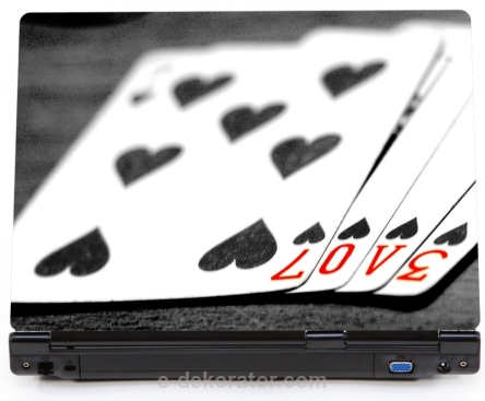 Karty tarot poker - naklejka na laptopa lapka - kod ED608