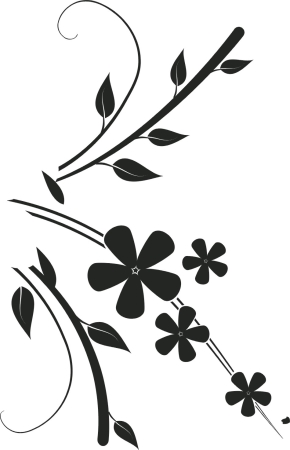 Letnia wiązanka kwiatków - bratki - stokrotki - naklejka scienna - szablon malarski - kod ED415