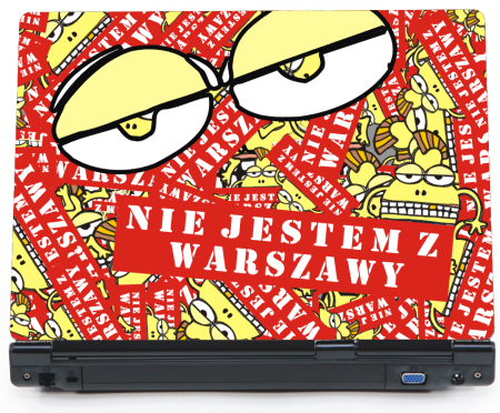 Nie jestem z Warszawy - naklejka Bomb-Stickers na laptopa lapka - ED735