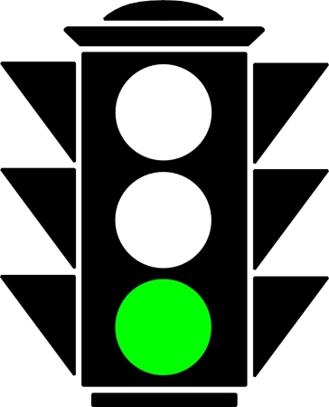 Sygnalizator - zielone światło - naklejki scienne - szablon malarski - kod ED537