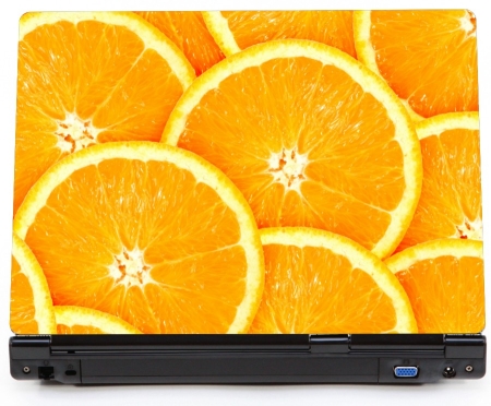 Plastry pomarańczy - naklejka na laptopa lapka - kod ED680