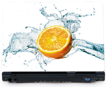 Pomarańcza w wodzie Orange Fruit in the water - naklejka na laptopa - kod ED570