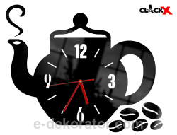 Zegar ścienny dzbanek na kawę Janusz - 46x38 cm