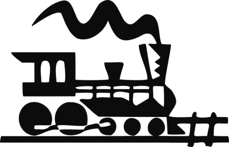 Lokomotywa - ciufcia - pociąg - naklejka scienna - szablon malarski - kod ED351