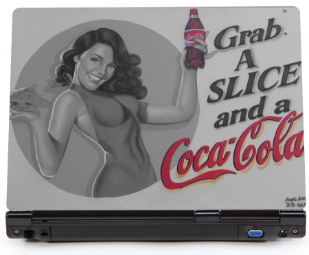 Grap a slice coca cola - naklejka na laptopa lapka - kod ED600