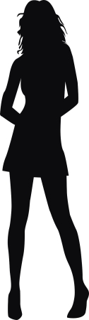 Laska - zmysłowa kobieta - naklejka scienna - szablon malarski - kod ED418