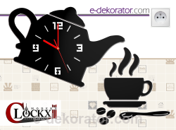 Coffee Break 55x75 cm - Zegar ścienny kuchenny 