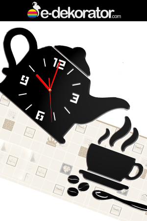Coffee Break 55x75 cm CLOCKX - Zegar ścienny kuchenny 