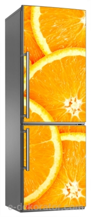 Plastry pomarańczy - naklejka na lodówkę - kod ED680