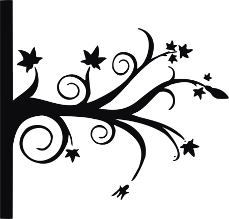 Drzewko szczęścia - gwiazdki - naklejka scienna - szablon malarski - kod ED332