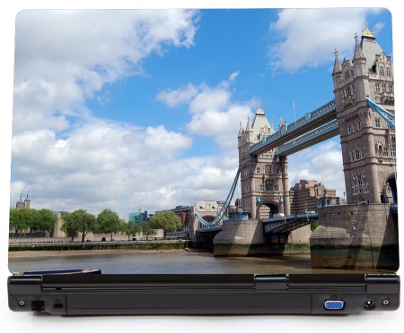 Most Tower Bridge - naklejka na laptopa lapka  - kod ED664
